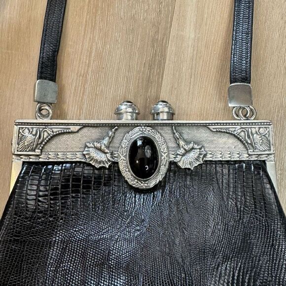 Moulin Rouge James Culver  Embossed Leather Shoulder Bag Horses Plaque Accents - Picture 3 of 9